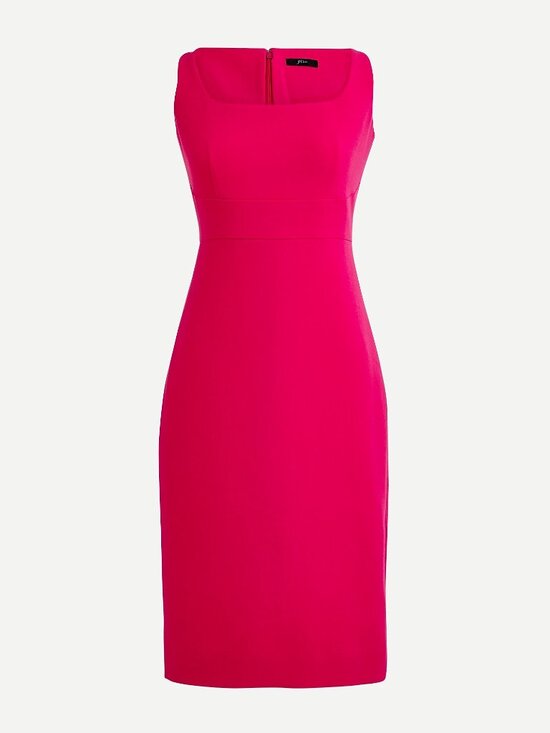 J. Crew Dresses & Skirts - NWT J. Crew Size 8 Hot Pink Fuchsia Sheath Sleeveless Dress in Stretch Crepe NEW